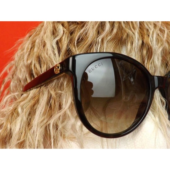 NEW GUCCI DARK HAVANA BROWN GOLD GG 3820/S KCLJD CAT EYE 434092 SUNGLASSES ITALY main image 11